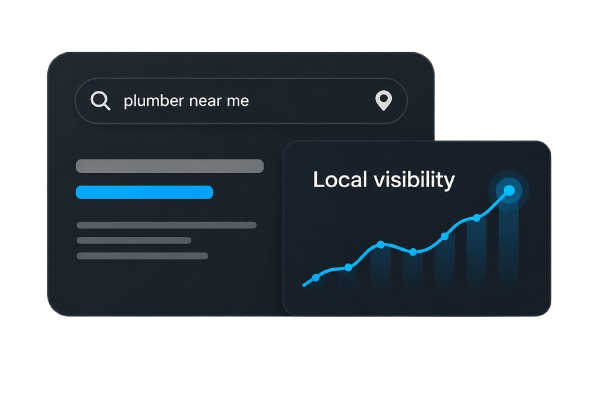 Local search visibility for plumbers